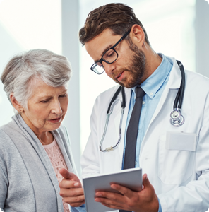 Orthopedic Specialist With Senior patient