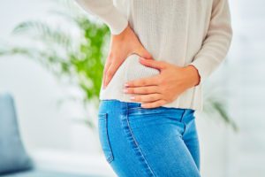 Woman with hip pain