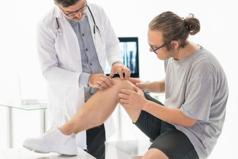 Man with knee pain