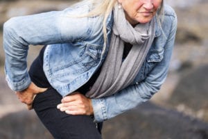 Woman with hip pain