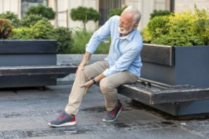 Older man with knee pain