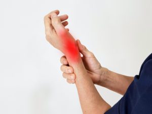Woman with wrist pain