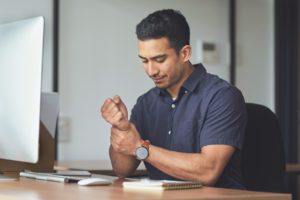 Man with hand pain
